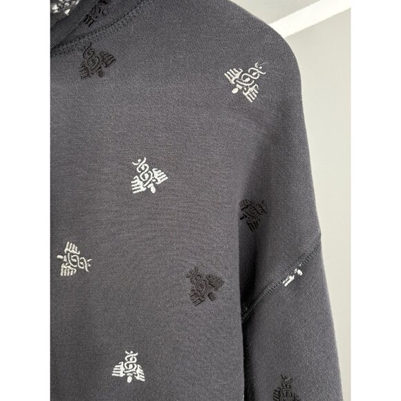 FIGS Grey Cotton Hoodie Embroidered Caduceus AOP Women’s M Medical Nurse Doctor - Picture 5 of 16